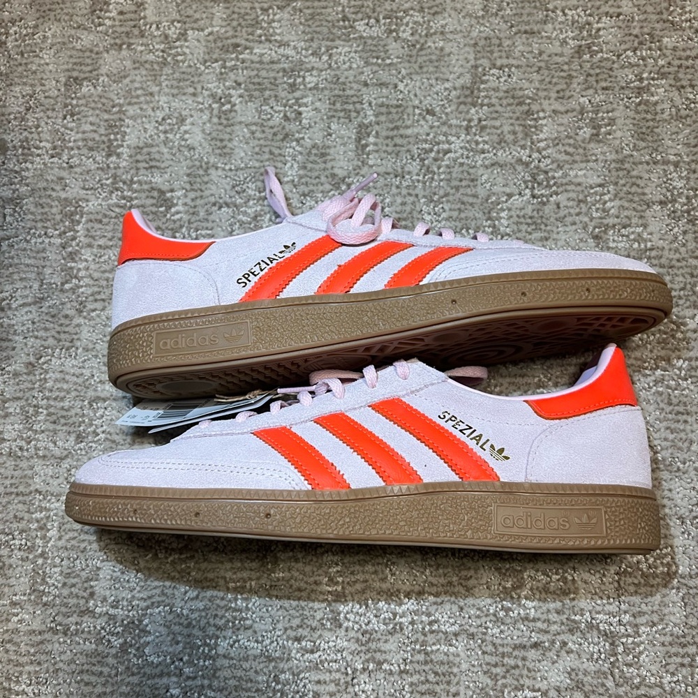 Adidas Handball Spezial with Vibrant Orange Highlights